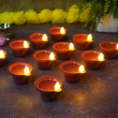Water Sensor Diya for Home Decor Festivals Decoration Floating Led Light Diya Diwali (Pack of 6/12/18/24)