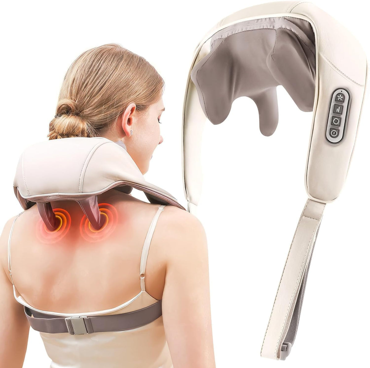 Neck Electric Massager U-Shaped with Vibration for Neck Pain Relief, Cervical, Memory Foam GenzVybs